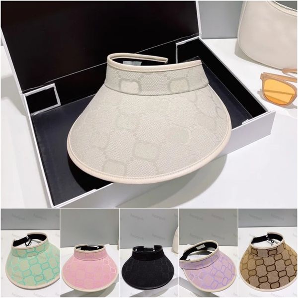 

visor hats for women luxury designer g baseball caps mens sunshade casquette jumbo empty sunhat pink beach tennis bucket hats, Blue;gray
