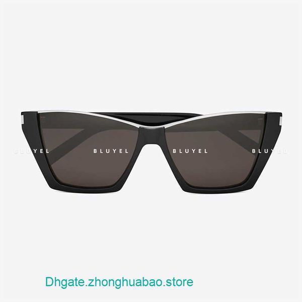 

designer sunglasses brand y s l for women and men bluyel 23 square half frame metal edge decorative sunglasses sl369, White;black