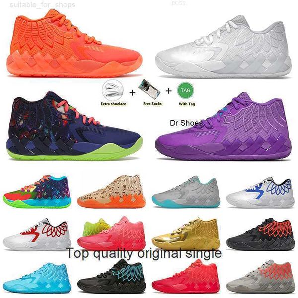 

2022 mens lamelo ball mb 01 basketball shoes rick and morty red green men trainers galaxy purple blue grey black queen buzz city melo galaxy