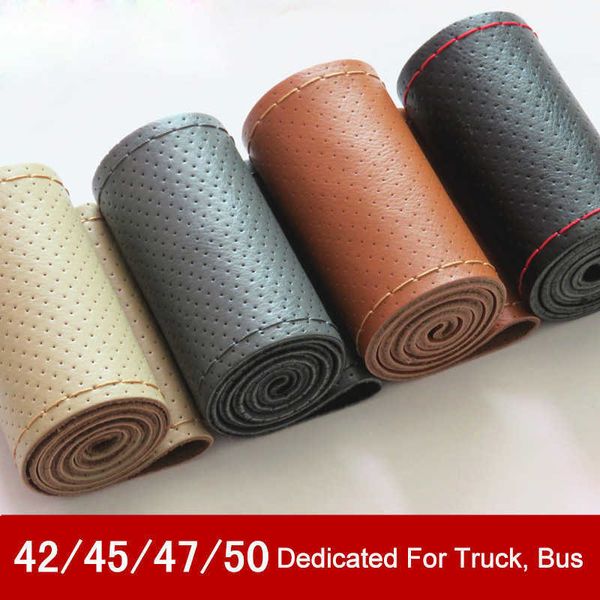 

steering wheel covers car steering wheel covers 42/45/47/50cm for truck bus non-slip genuine leather handlebar braid on the steering-wheel c