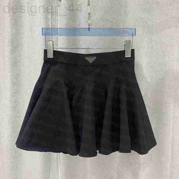 

skirts designer metal badge black skirt women ball gown summer waist party z9f3
