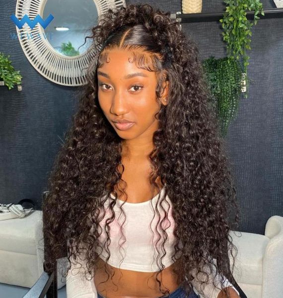 

for black loose deep frontal water wave glueless 360 full front pre plucked curly 5x5 lace closure human hair wigs7964778
