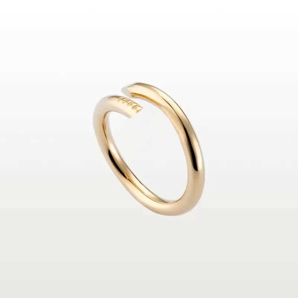 

designer nail ring luxury jewelry love just a rings for women titanium steel alloy gold-plated process fashion accessories never fade party, Silver
