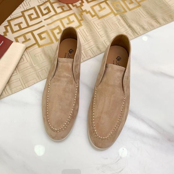 

lp piana open walk suede casual shoes ankle boots dhgate women's slip on men walking flats classic short boot luxury designer for dress, Black