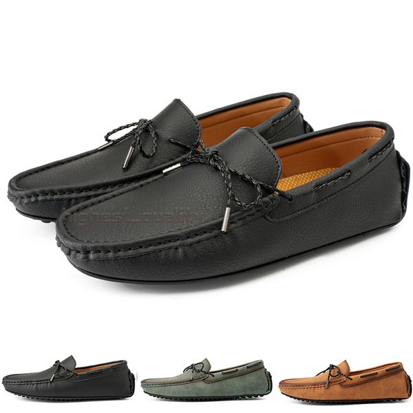 

fashion mens casual shoes drive comfortable breathable daily men leather scrub hundred leisure black slip on man lazy overshoes sneakers jog