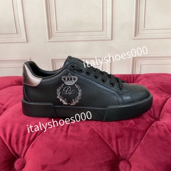 

luxurys designer calfskin casual shoes men women vintage sneaker reflective sneaker platform trainers sneakers lace-up, Black