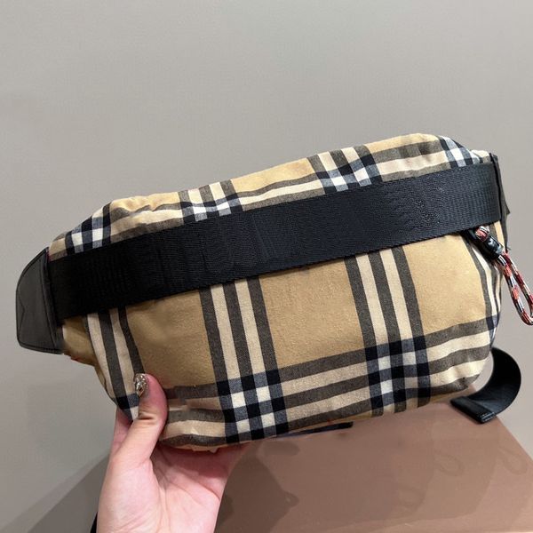 

new designer bag women bags checkered crossbody bag canvas personalized retro waist bag