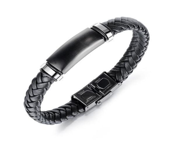 

titanium steel selling leather rope bracelet for men01236564283, Silver