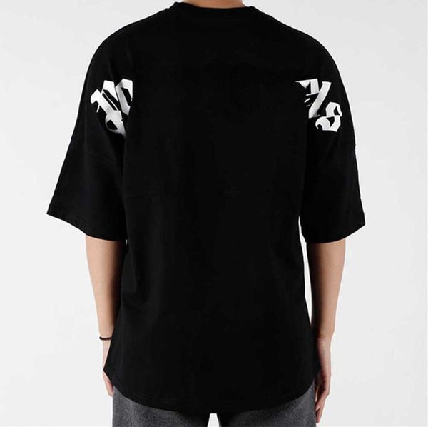 

22s men's t shirts t shirt palms palmangel city designer limited inkjet graffiti letter printing men's women's sailboat short, White;black