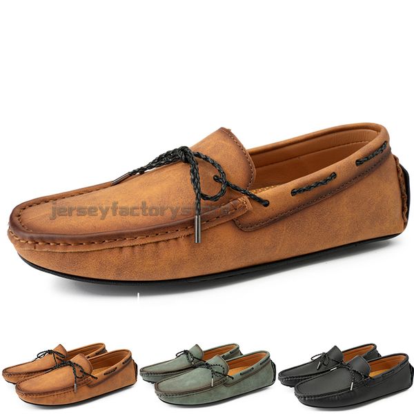 

fashion mens casual shoes drive comfortable breathable daily men leather scrub hundred leisure black slip on man lazy overshoes sneakers jog