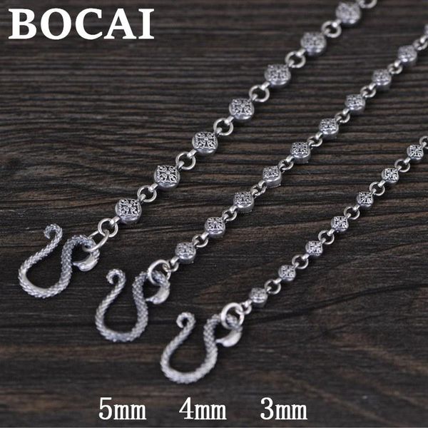 

necklaces bocai s925 sterling silver necklace domineering eagle vajra pestle thai silver neck chain pure argentum men's women's je