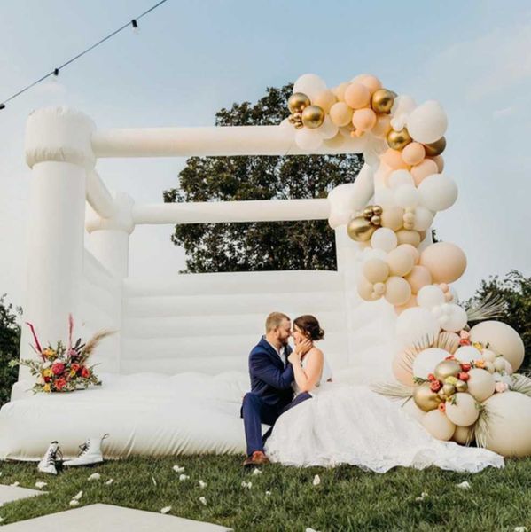 

inflatable white bounce house pvc bouncy castle/moon bouncer house/bridal bounce wedding jumper ship