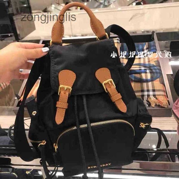 

for classic ladies designer burbrerys bag backpacks womens bags suitable nylon cloth double button zipper flip backpack kkrw
