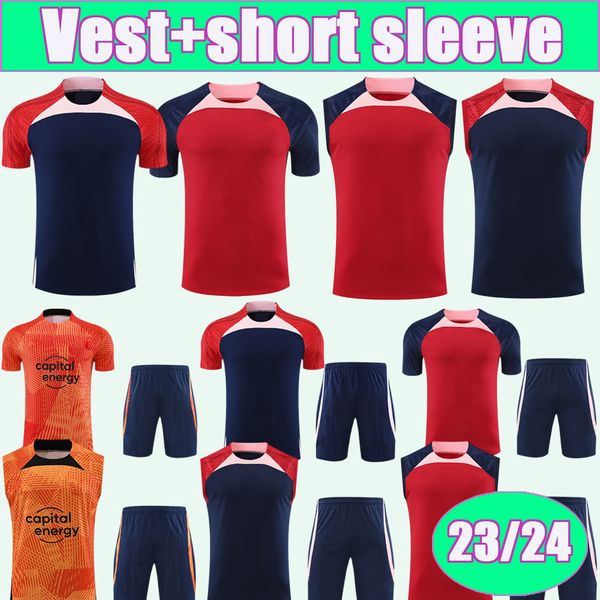 

23 24 griezmann training wear sleeveless kit soccer jersey koke memphis correa m. llorente morata carrasco r. de paul football shirts vest u, Black
