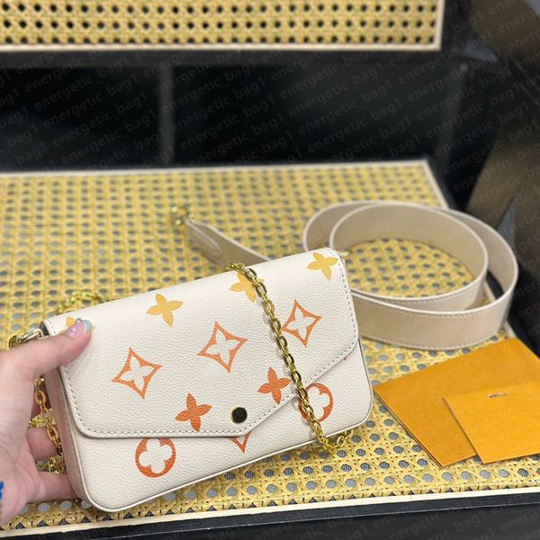 

messenger bags designer shoulder bags leather chain bags clutch handbags new crossbody bags embossed flower print luxury flap bags fashion t