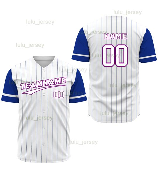 

customized college baseball jersey fashion white t-shirt college/team uniform for men women youth, Blue;black