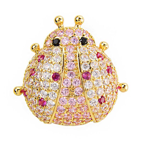 

brooches cindy xiang cubic zirconia chest suitable for women and men insects cute insect pins copper jewelry 2 colors available as gift g220, Gray