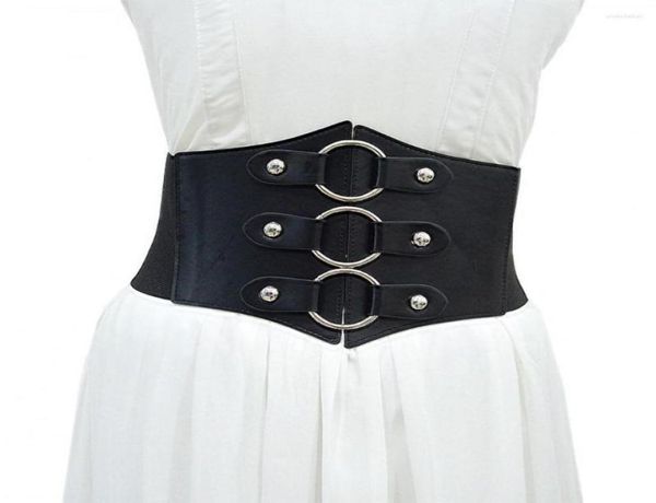 

belts corset belt elastic imitation leather buckle waistband for women dress8736125, Black;brown