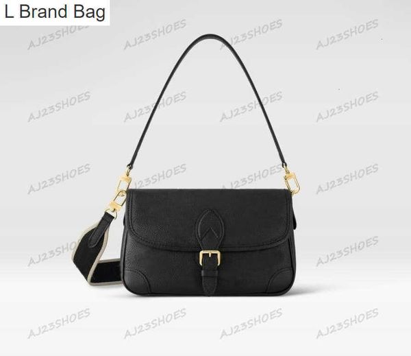 

l brand bag sac diane shoulder bag 23ss diane handbag wiht jacquard strap women's designer crossbody m46388 m46386 nbqy, Black