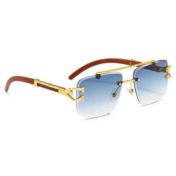 

designer brand fashion sunglasses luxury outdoor summer vintage rimless man glasses men polarized radiation protection eyeglasses goggle wit, White;black