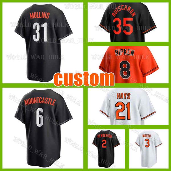 

adley rutschman 2023 city connect baseball jerseys cedric mullins baltimores cal ripken jr. ryan mountcastle gunnar henderson orioles john m, Blue;black
