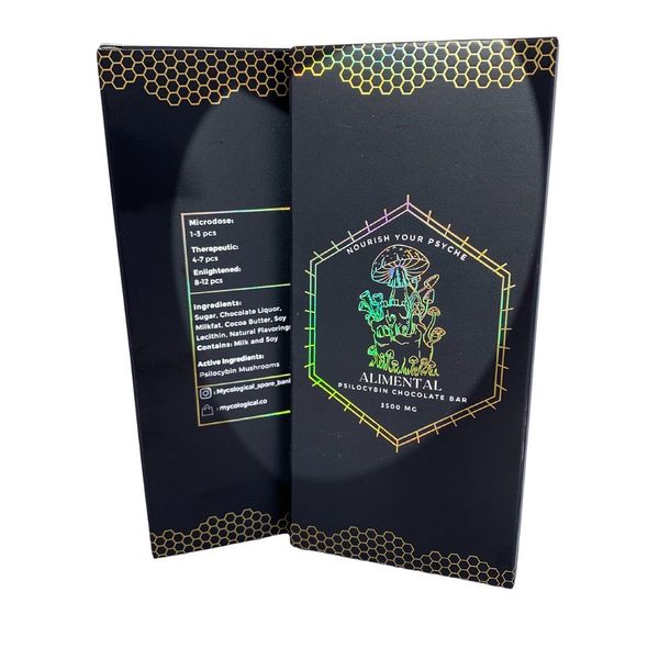 

alimental mushroom chocolate bar packaging boxes 3.5g 3.5 grams with compatible 12pieces chocolate mold 10pack display boxes