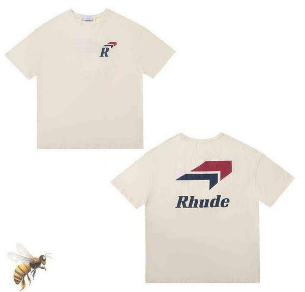 

designer shirts summer mens t-shirts womens rhude designers for men letter polos embroidery tshirts clothing short sleeved tshirt large tee, White;black