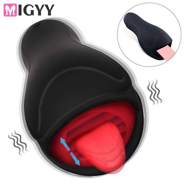 

male peni vibrating massager with tongue cup endurance exercise delay trainer toy 50% off outlet store