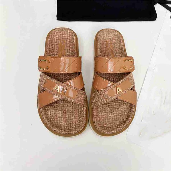 

summer popular women's sandals 2023 fashion channel luxury brand business work leisure travel letter logo women's high heels men&#, Black