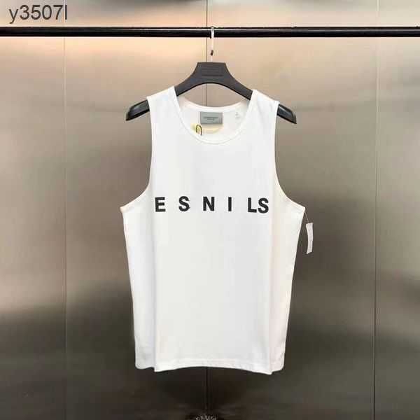 

designer fog high-quality men's t-shirts sleeveless vest fashion pure cotton fitness running sports summer loose g26m, White;black