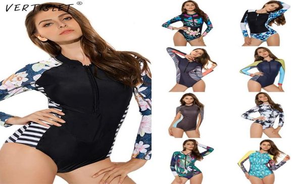 

bikinis set long sleeve swimwear padded one piece swimsuit printed surf rashguard rash guard swimming suit for women bathing 90023189679