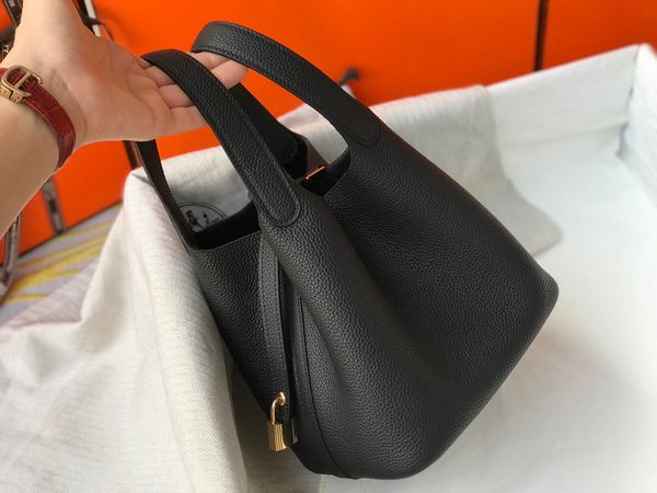 

women's handbag single shoulder bag ladies picotin lock totes bayswater large genuine designer leather cowhide portable commuter luxury