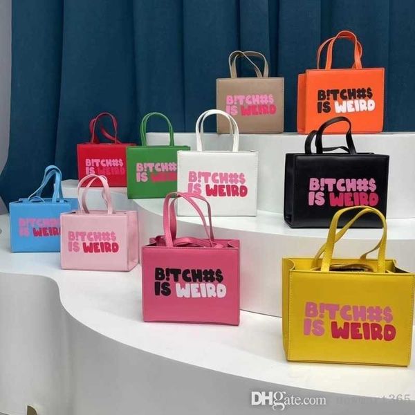 

retail totes bag designer womens handbags popular phrase small square crossbody bags shoulder message bag