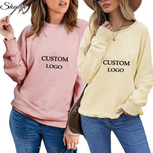

custom blank womens fleece crew neck sweatshirt long sleeve pullover women oversized crewneck, Black