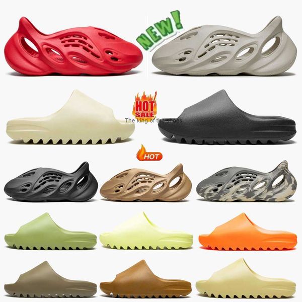 

foam runner slippers men's fashion slideshole film children's slippers sandal black white red resin bone desert breathable and com