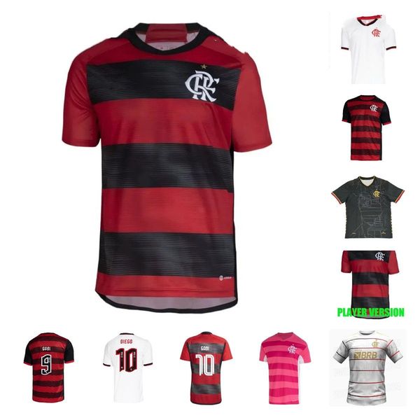 

23/24 flamengo gerson soccer jerseys final da libertadores 2023 david luiz diego e.ribeiro gabi football shirts vidal pedro de arrascaeta ca, Black;yellow