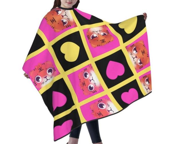 

professional barber cape polyester hair cutting salon cape water and stain resistant apron cutting hair lovely heart tiger2793925