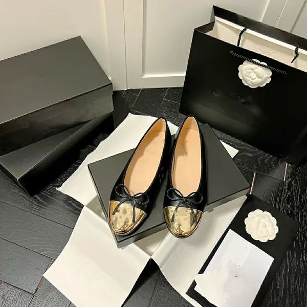 

ladies casual shoes sandals for women loafers dress shoe stitching ballerinas falts lambskin fabric ballet flat sandal summer slides luxury, Black
