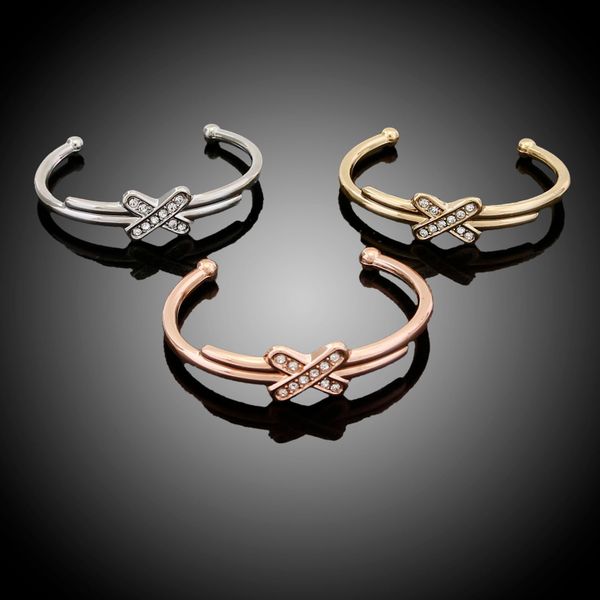 

women's jewelry stainless steel material crystal embellished birthday gift yulaili, Golden;silver