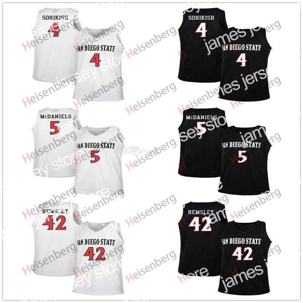 

new aztecs basketball state jerseys diego basketball jerseys san college 4 malcolm thomas basketball jerseys michael sohikish 5 jalen mcdani, Black;red