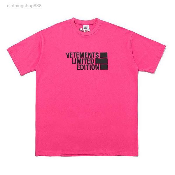 

vetements t shirt summer new fashion cute veements foam letter print men's and sleeve h6g6, White;black