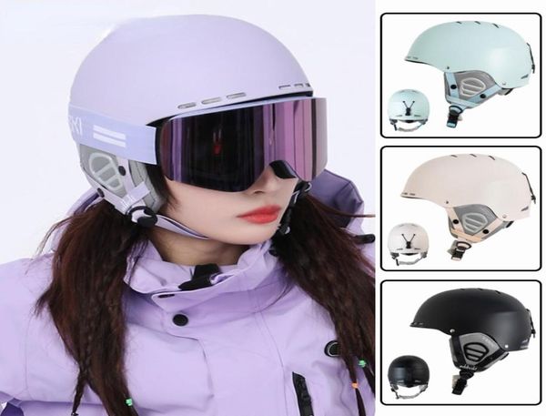 

ski goggles helmet men and women single doubleboard snow set one anticollision professional cap 2211056775635