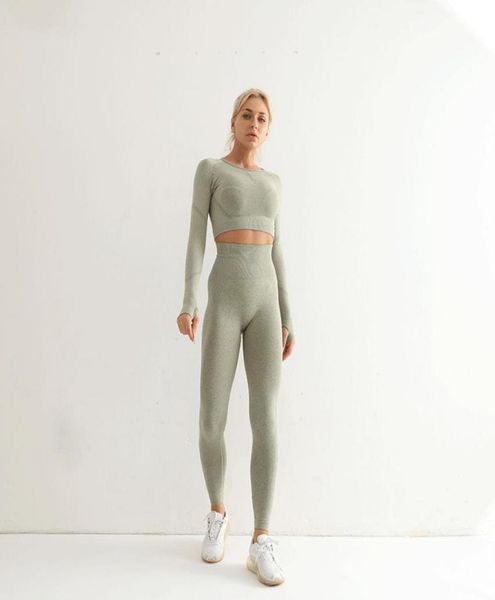 

athletic outdoor apparel european and american seamless yoga suit women039s long sleeve blazer high waist and hip lifting sweat9972588, White;black
