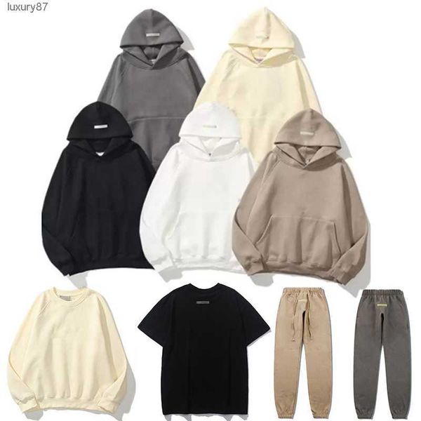 

2023 ess hoodie mens women hoody winter warm designer hoodies streetwear pullover sweatshirts loose hooded jumper clothing size s-xl, Black