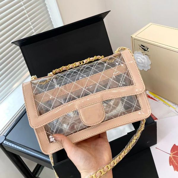 

summer designer bag fashion women transparent bag clear pvc messenger beach shoulder bag jelly small tote laser holographic handbag female w