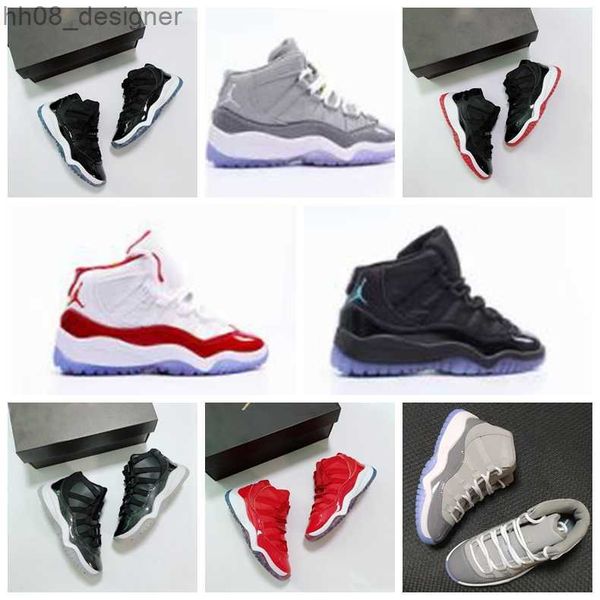 

infant designer kids shoes td cool grey 11 xi sneaker concord space jam metallic silver jumpman¡nikes¡snakeskin legend children, Black