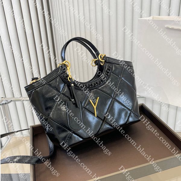 

gold letter shopping bag designer bag for women fashion crossbody bag classic black handbag large capacity handbags