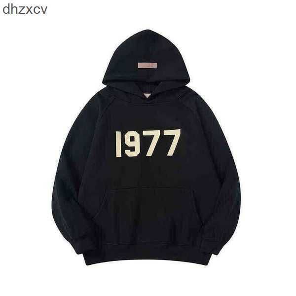 

fashion trend men's hoodies designer flocking 1977 brand high street loose sweater hoodie s-xl j7mh oi6n, Black