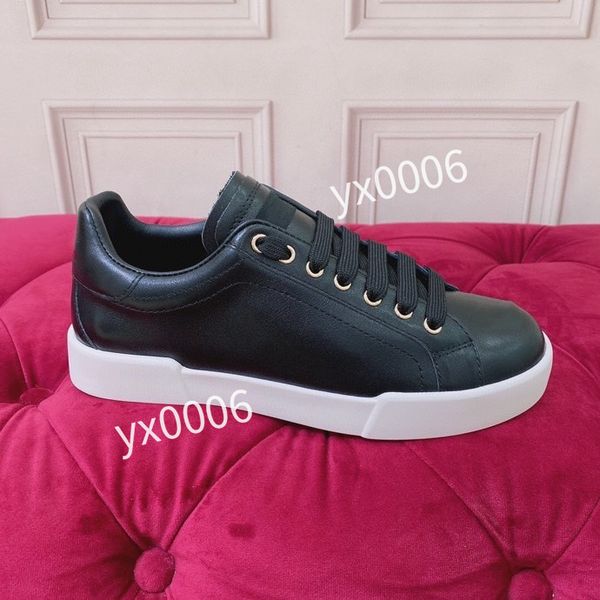 

2023 luxurys designer calfskin casual shoes reflective sneakers vintage leather trainers fashion shoes leisure shoe platform lace-up sneaker, Black