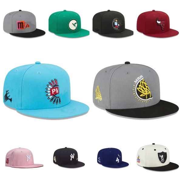 

snapbacks hats adjustable hat designer baseball flat hat all team logo embroidery football caps outdoor sports flex hip hop fitted beanies, Blue;gray